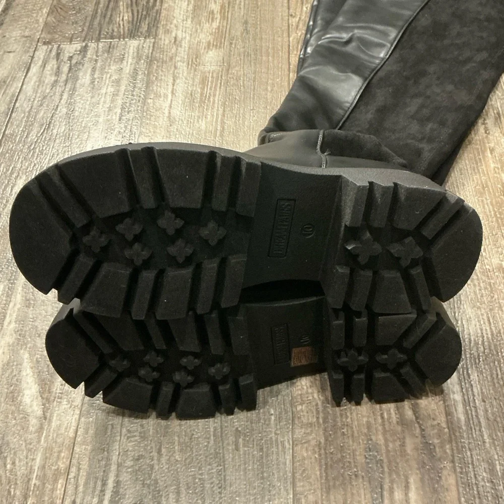 Dream Pairs Black Over-the-Knee Boots Size 10